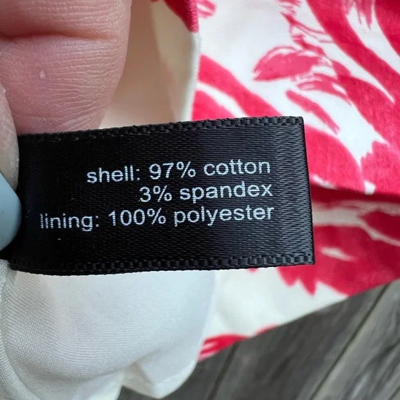 THE LIMITED Red Cream Watercolor Floral Stretch Pencil Skirt Women’s 6 NWT NEW - Picture 7 of 10